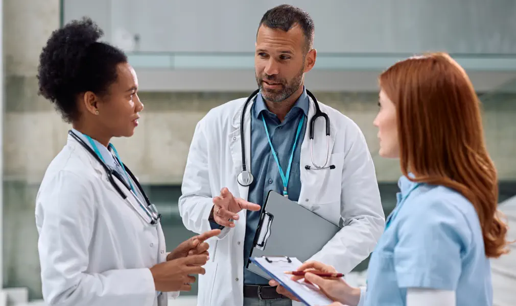 three doctors having discussion