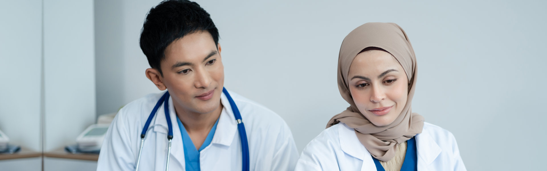 two medical staffs