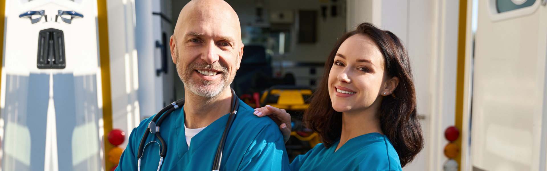 two doctor smiling