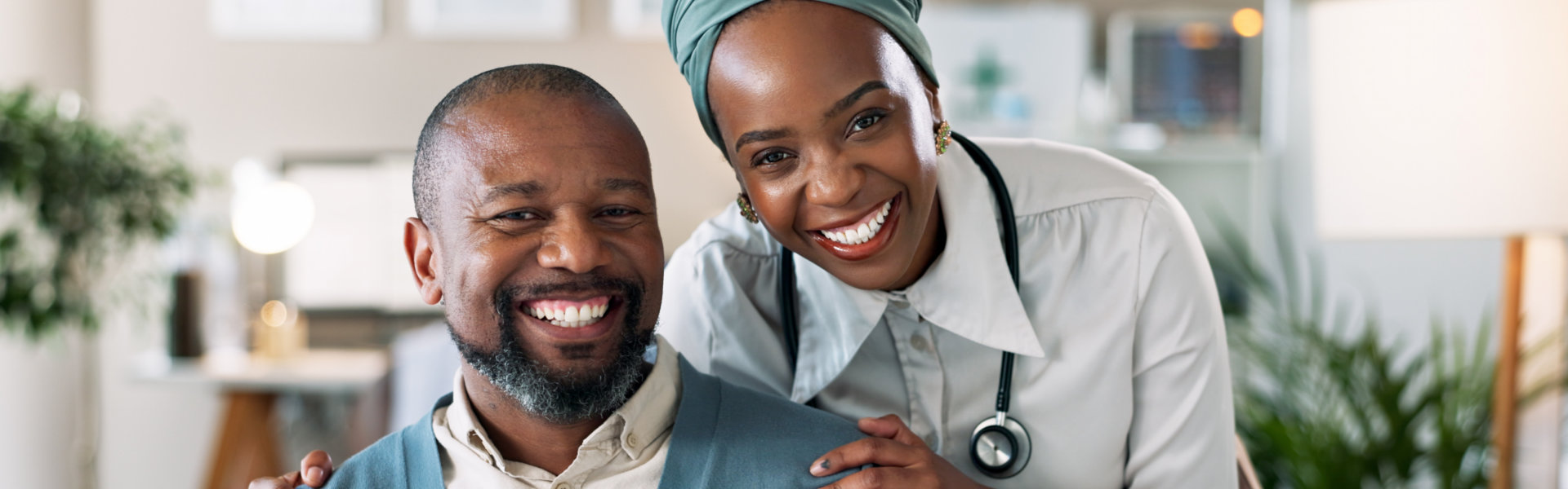 two person smiling