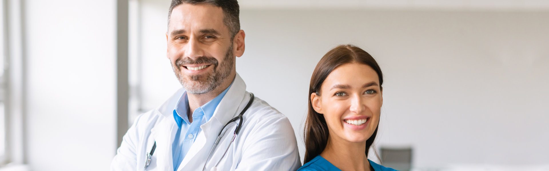 two doctors smiling